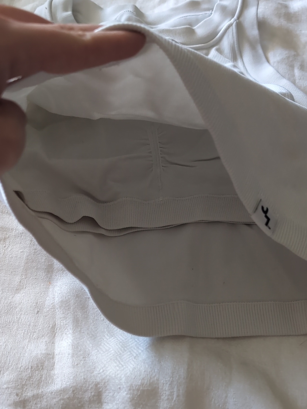 JoyLab White Ribbed Tank Top - Picture 7 of 7